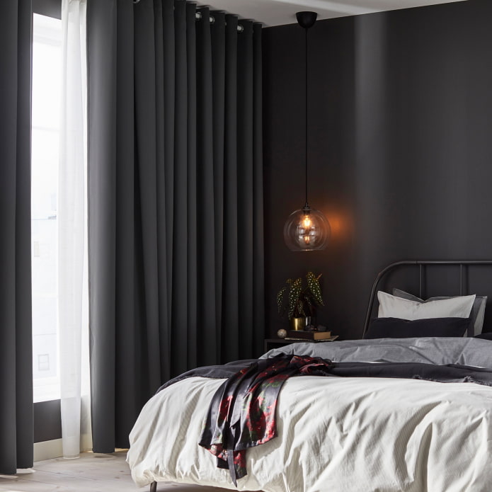 camera da letto scura ikea