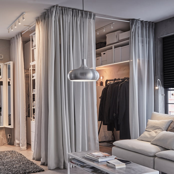 armadio con tende Ikea