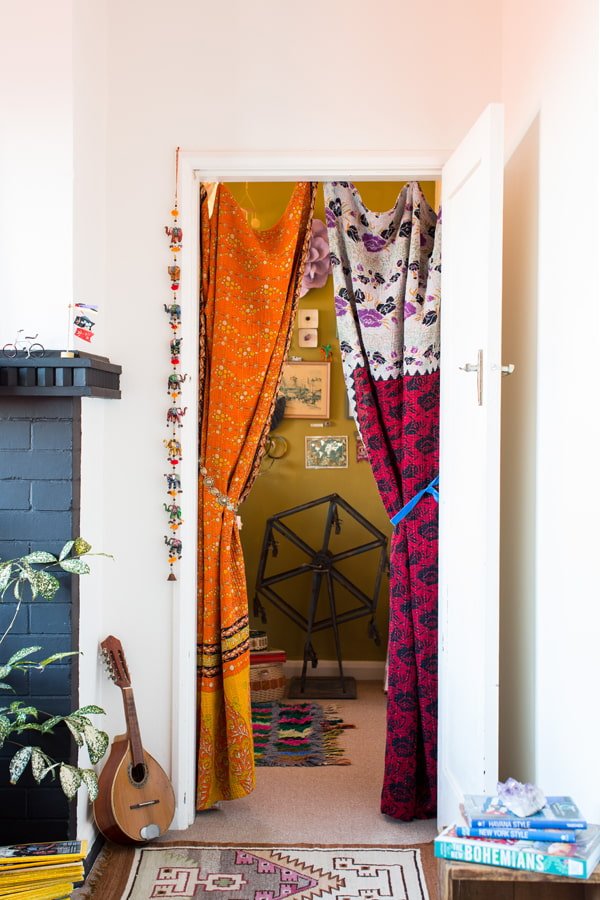 tende sulla porta all'interno