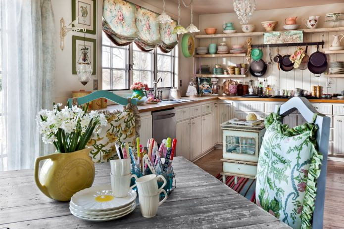 tende da cucina in stile country