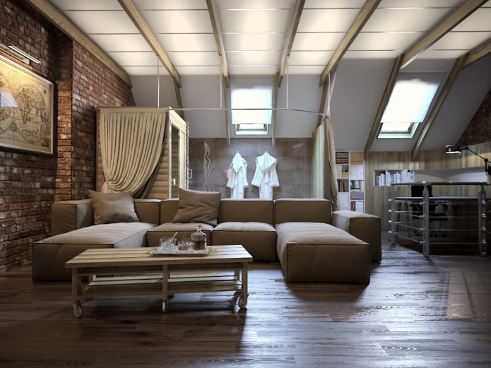 finestre per mansarda in stile loft con tapparelle