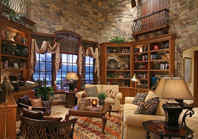 lambrequin con coperte all'interno