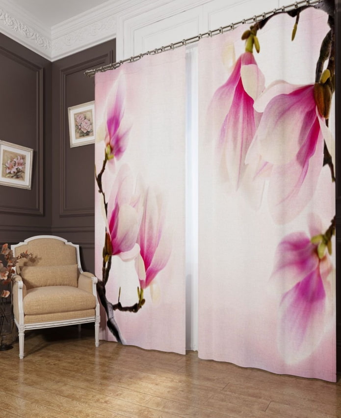 tende fotografiche con fiori