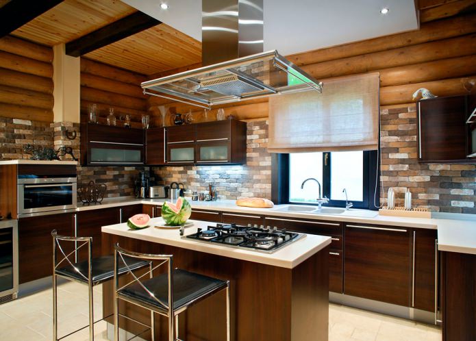 stile moderno in una casa in legno
