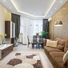 Tende nel soggiorno: 70 idee fotografiche eleganti nell' interior-3
