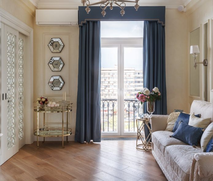 cornice a baguette blu