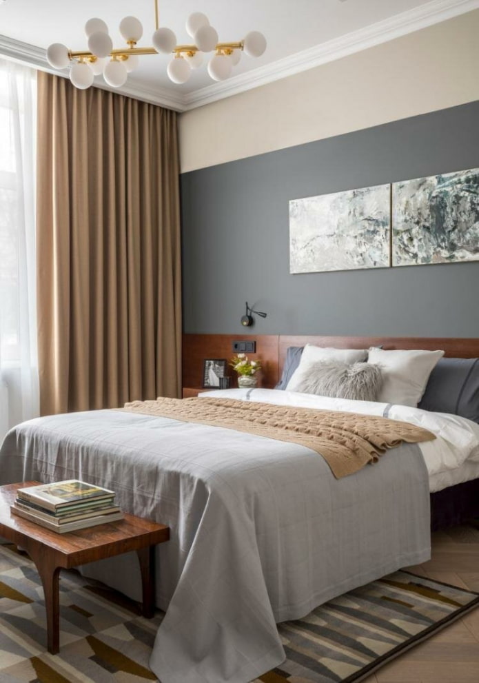 piccola camera da letto in stile moderno