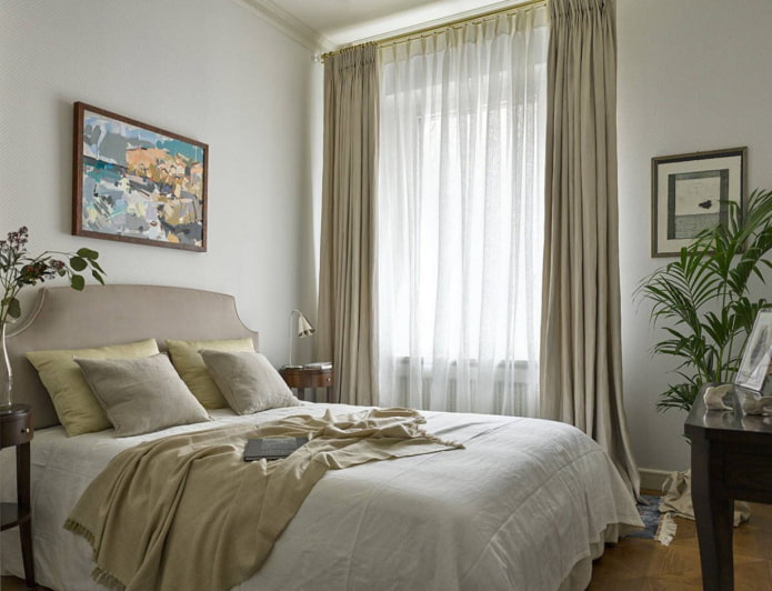 tende luminose in camera da letto