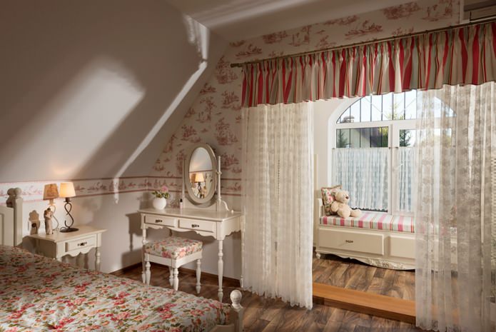 organza country in camera da letto