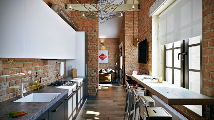 cucina in stile loft