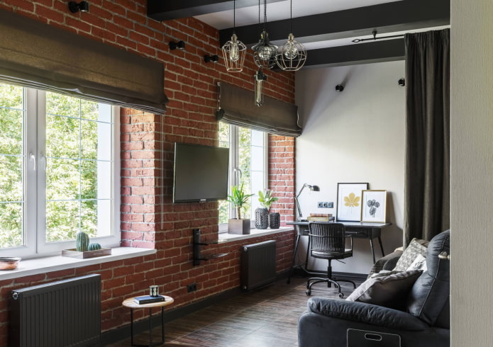 Tende a pacchetto con velcro in stile loft