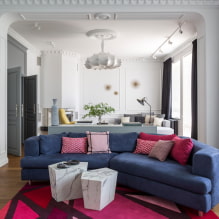 Come utilizzare un divano blu in un interno?-1
