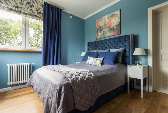 letto blu