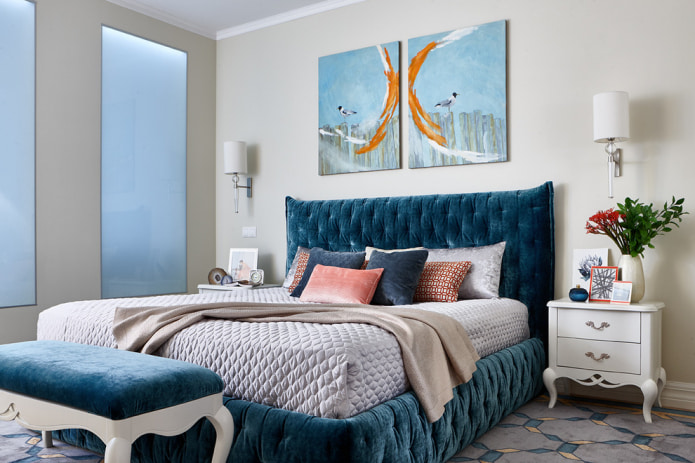 letto blu