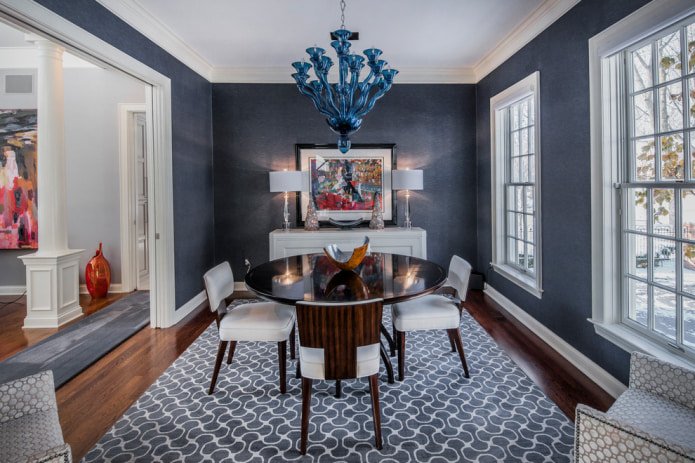 lampadario blu