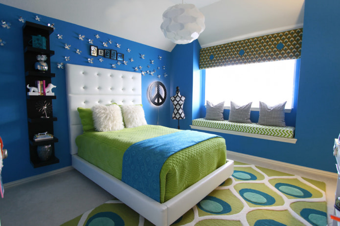 Interno blu-verde
