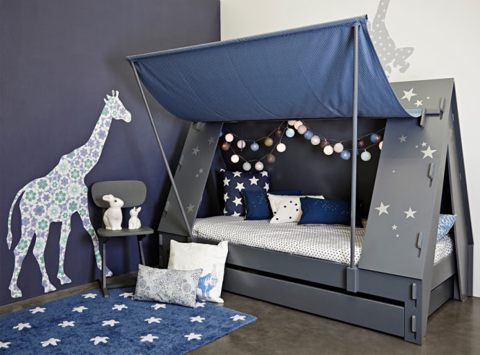 Grigio-blu interno