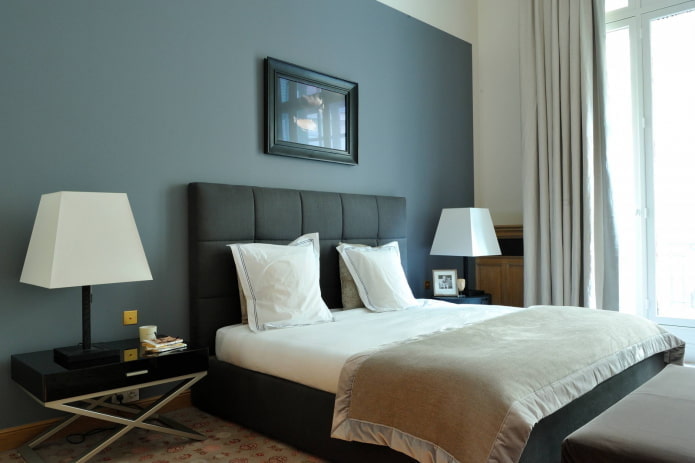 Interno blu e grigio