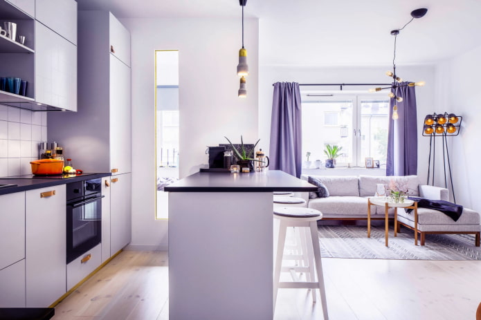 tende lilla in stile moderno
