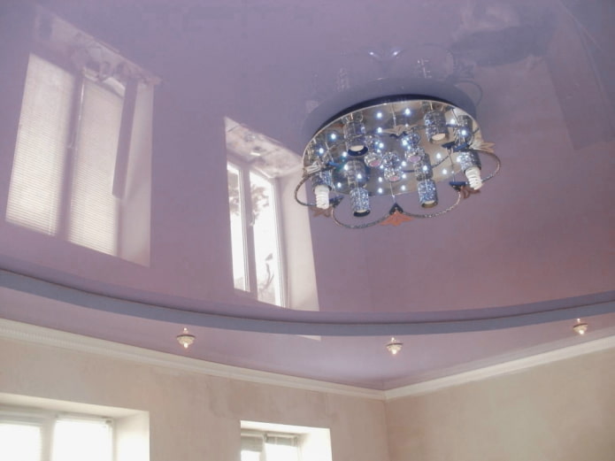 soffitto teso lilla