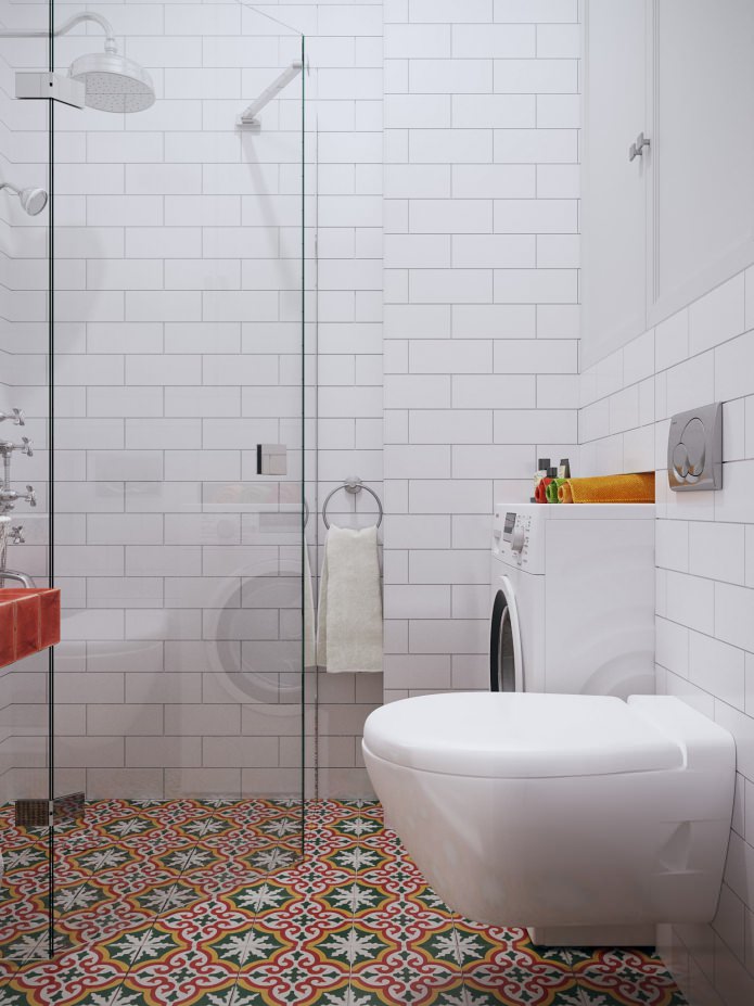 progettazione del bagno con doccia