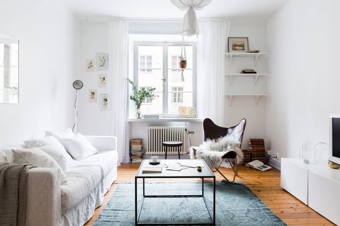 Soggiorno in stile scandinavo