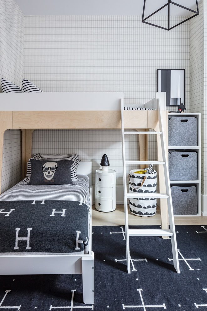 Cameretta per un ragazzo in stile scandinavo