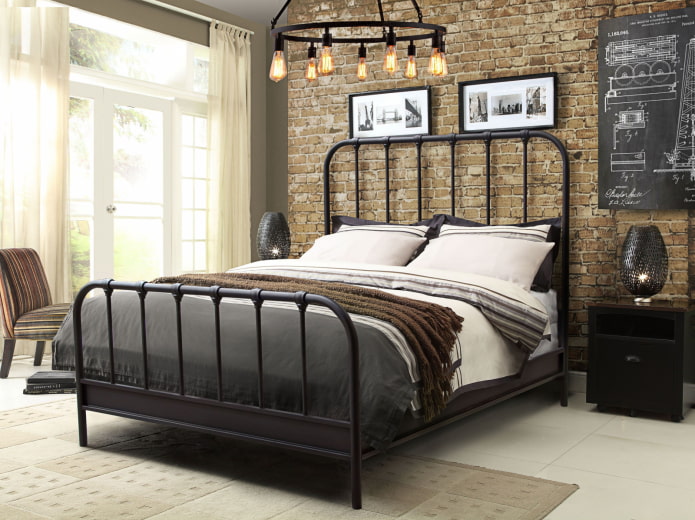 letto a soppalco in metallo