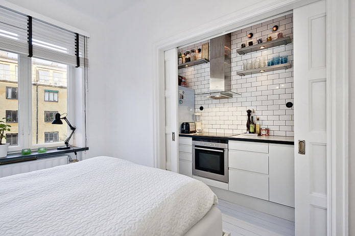 cucina vicino alla camera da letto