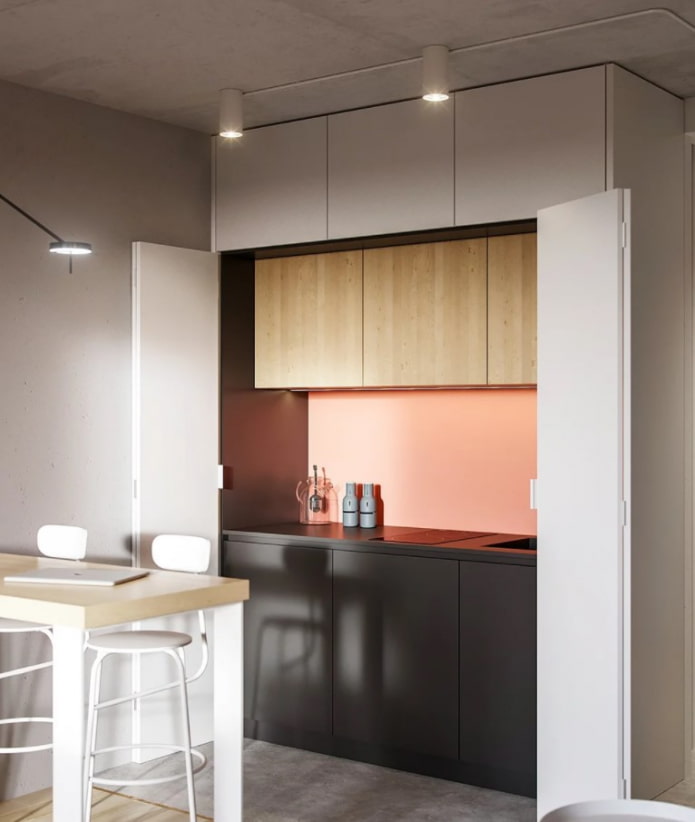 cucina invisibile compatta