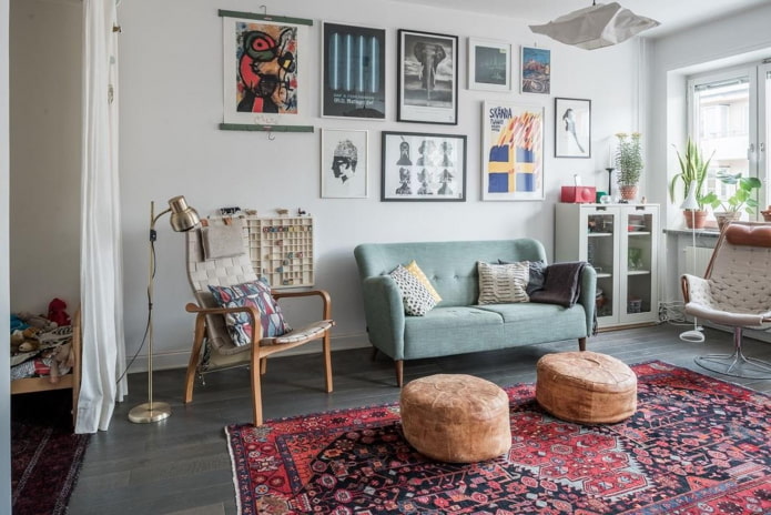 Tappeto in un interno moderno