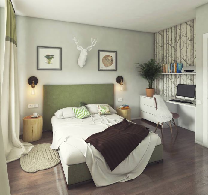 camera da letto design 13 mq.