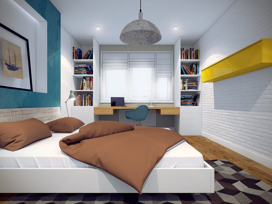 camera da letto in un bilocale