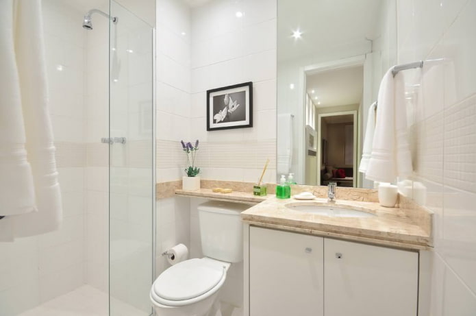 Progettazione di un piccolo bagno in stile moderno