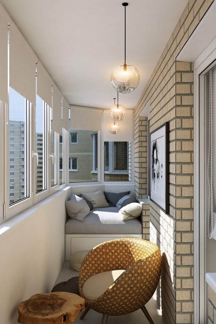Progettazione di un balcone di 6,5 mq con zona relax.