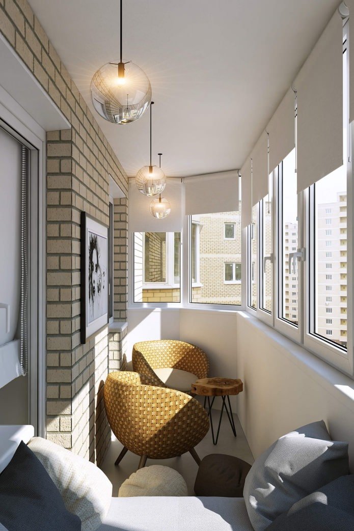 balcone di design con area ricreativa di 6,5 mq.