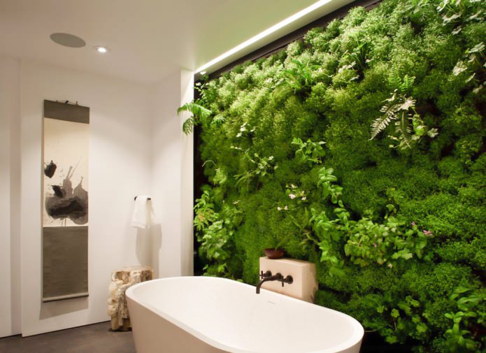 interno bagno in stile ecologico