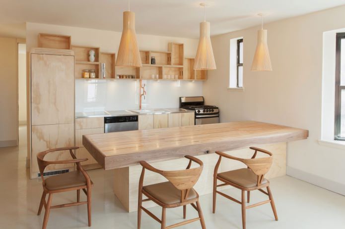 interno della cucina in stile ecologico