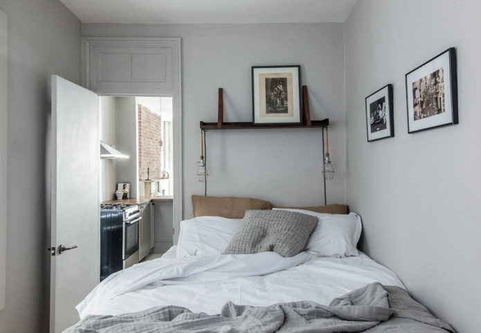 camera da letto scandinava bianca