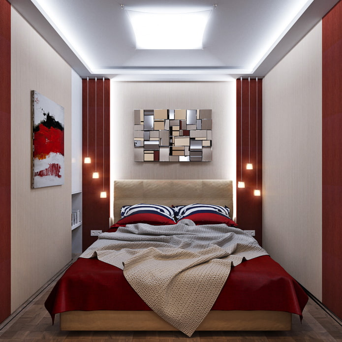 colore rosso nella camera da letto