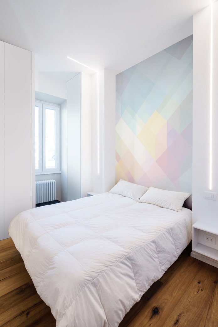 camera da letto piccola minimalista