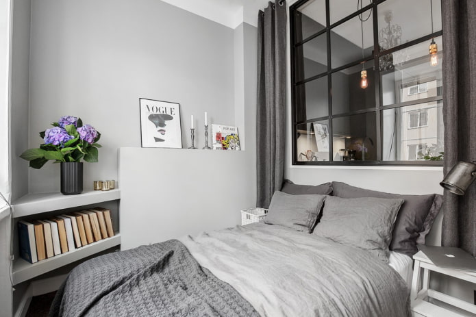 camera da letto in stile scandinavo