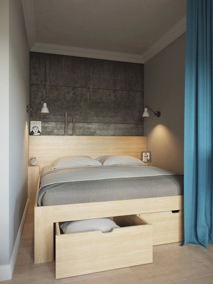 letto in una nicchia