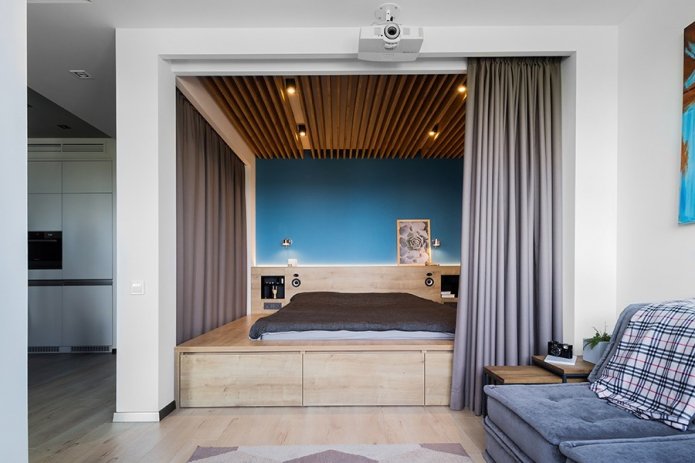 letto nascosto in soggiorno