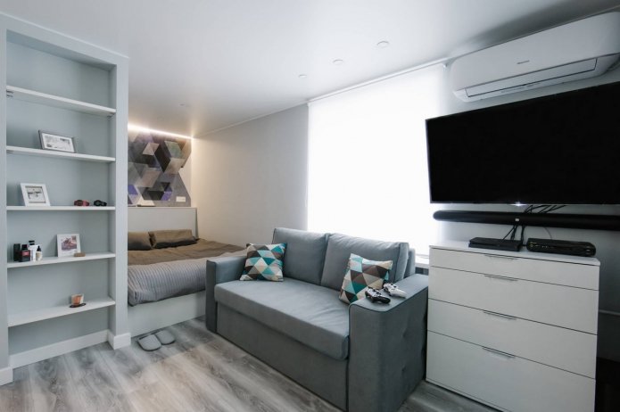 mobili per una camera da letto-soggiorno combinata