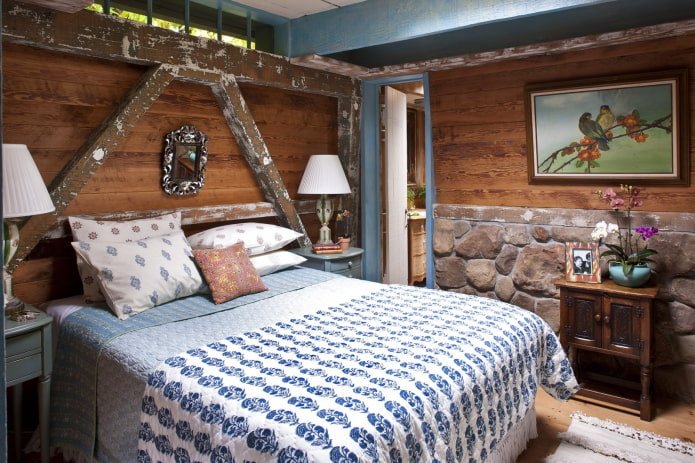 pietra nell'interno della camera da letto