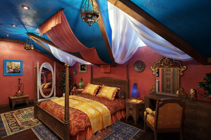 Camera da letto in stile orientale