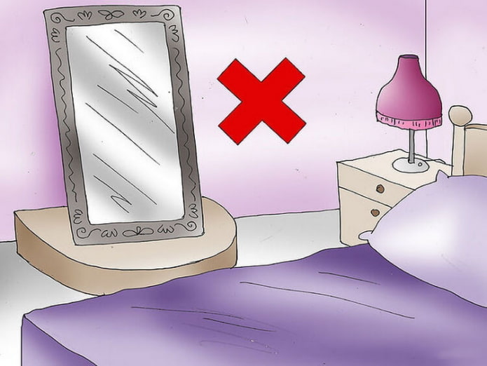 specchio in camera da letto secondo il Feng Shui