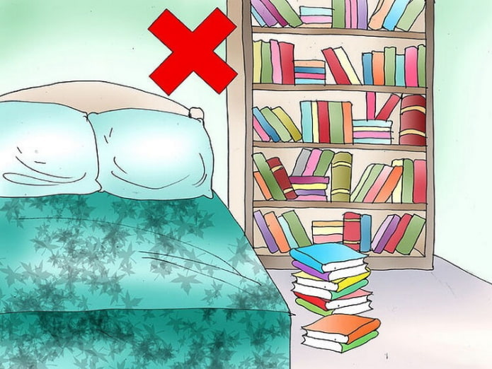 Libri in camera da letto secondo il Feng Shui