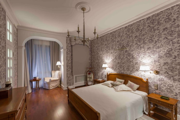 zonizzazione di una camera da letto combinata con una loggia
